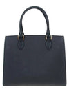 Saffiano Gold Square Leather Tote Bag Black - PRADA - BALAAN 4