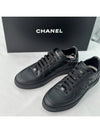 CC Logo Calfskin Low Top Sneakers Black - CHANEL - BALAAN 9