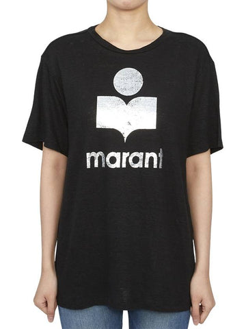 Isabel Marant Zwell Women s Short Sleeve T Shirt TS0001FB A1N10E 01BK - ISABEL MARANT ETOILE - BALAAN 1