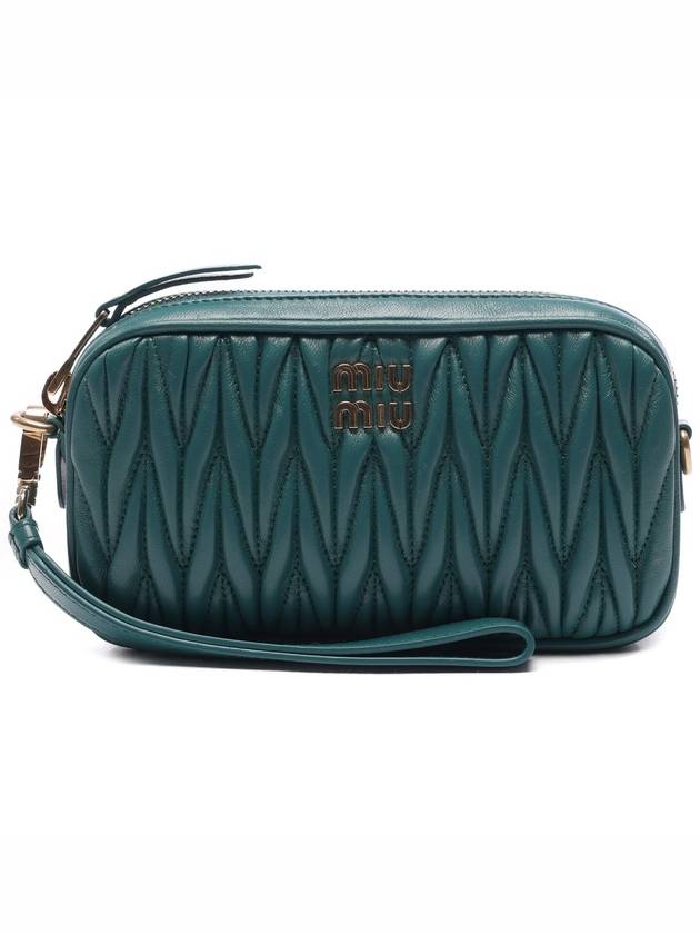 Materasse Nappa Leather Pouch Bag Green - MIU MIU - BALAAN 3