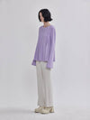 hand wrinkle detail knit top purple - LIE - BALAAN 4