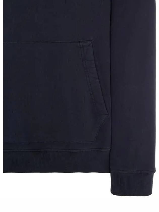 Wappen Patch Cotton Fleece Hoodie Navy - STONE ISLAND - BALAAN 5