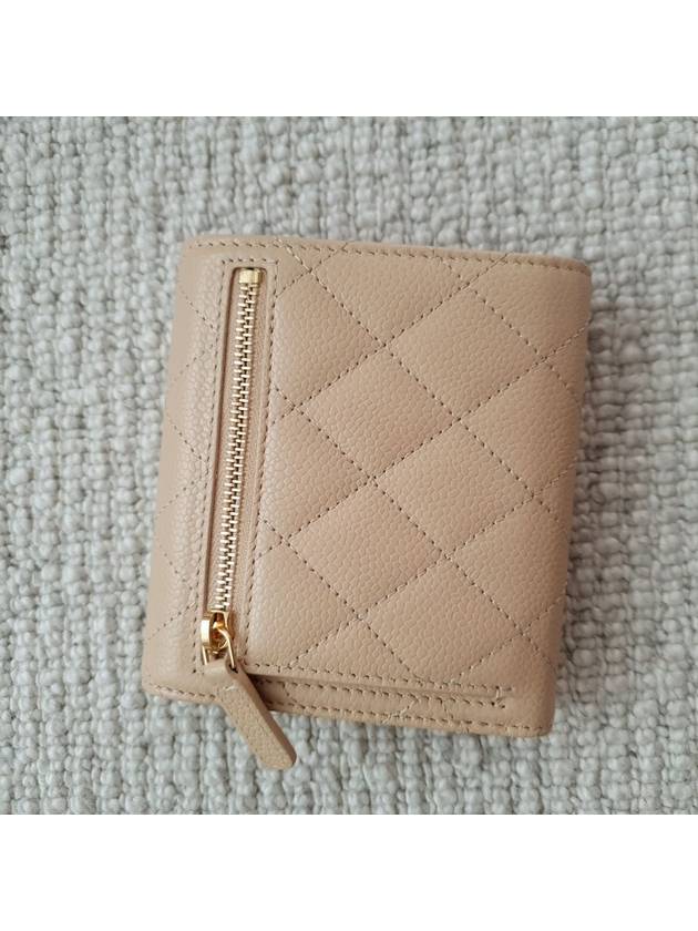 Classic snap half wallet beige gold AP0213 - CHANEL - BALAAN 5