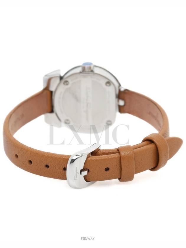 Ferragamo Ganzio Gancini watch brown leather silver plate - SALVATORE FERRAGAMO - BALAAN 2