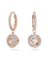 Una Drop Crystal Pierced Earrings Rose Gold - SWAROVSKI - BALAAN 3