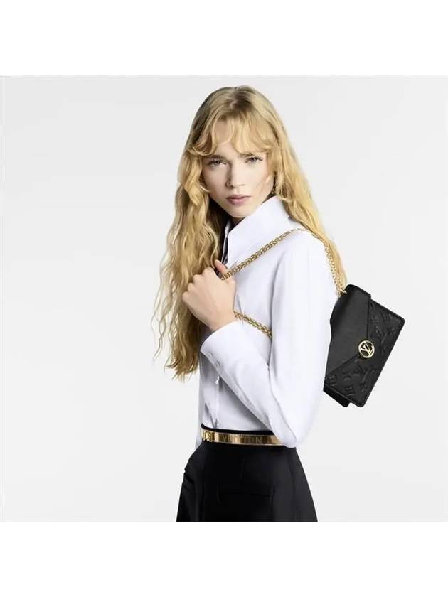 Wallet On Chain Rosy Shoulder Bag Black - LOUIS VUITTON - BALAAN 6