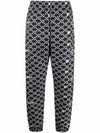 Men's Arrow Monogram Track Pants Black - OFF WHITE - BALAAN.