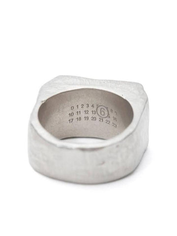 Geometric Numbers Motif Ring Silver - MAISON MARGIELA - BALAAN 1