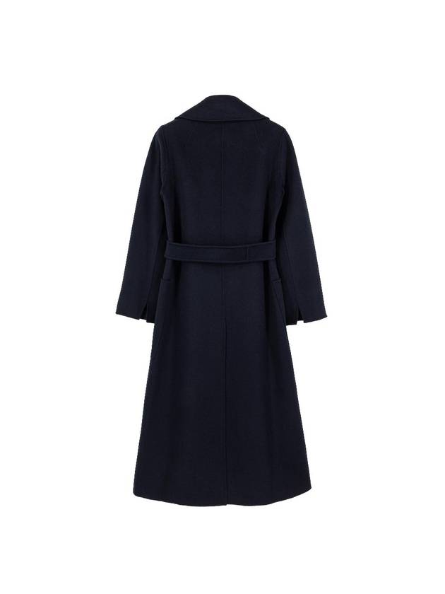 Paolore Wool Robe Single Coat Navy - MAX MARA - BALAAN 6