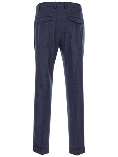 Dark Blue Slim Pants With Concealed Closure In Fabric Man - PT TORINO - BALAAN 2