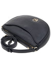 Logo Plaque Leather Saddle Shoulder Bag Black - MICHAEL KORS - BALAAN 5