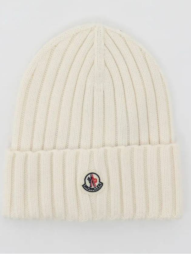 Patch Logo Classic Wool Women s Beanie 3B00036 A9327 030 - MONCLER - BALAAN 1