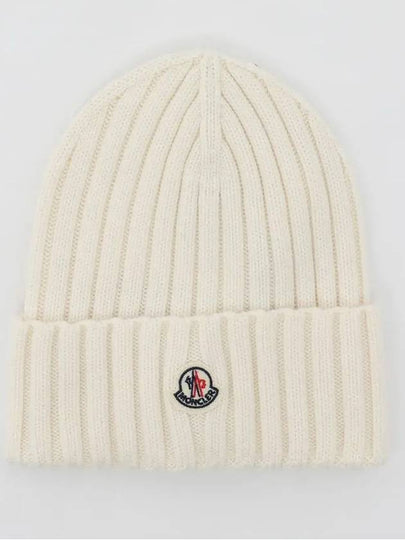 Patch Logo Classic Wool Women s Beanie 3B00036 A9327 030 - MONCLER - BALAAN 2