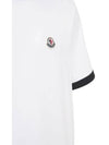 Louver Embossed Logo Cuff Sleeve Cotton T Shirt White 8C00026 8390T 001 - MONCLER - BALAAN 2