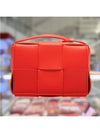 Intrecciato Cassette Small Cross Bag Red - BOTTEGA VENETA - BALAAN 2