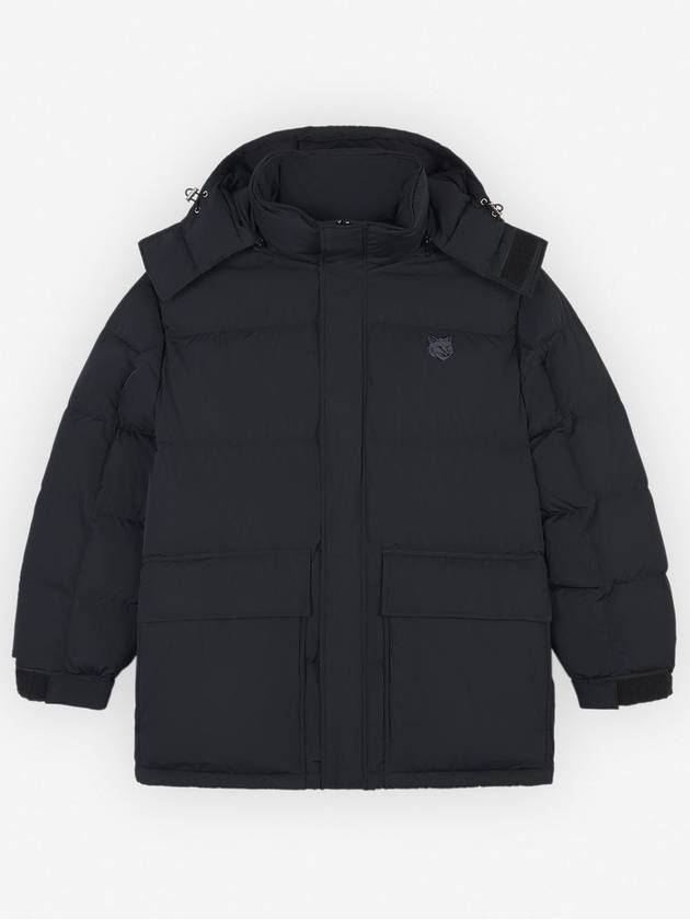 Puffer Bold Fox Head Patch Nylon Hood Padding Black - MAISON KITSUNE - BALAAN 2