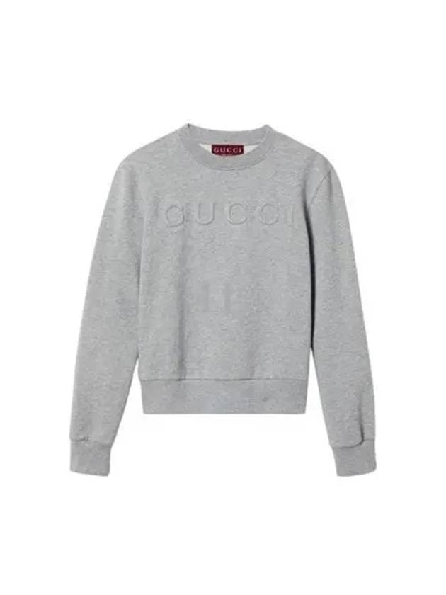 Cotton Sweatshirt Grey - GUCCI - BALAAN 2