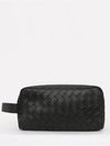 Intrecciato Travel Pouch Bag Dark Green - BOTTEGA VENETA - BALAAN 3