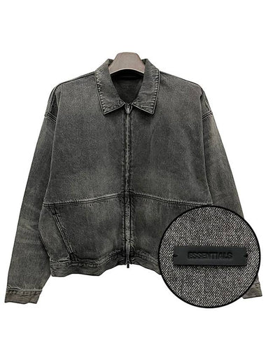 back logo denim trucker jacket vintage black 202BT244270F - FEAR OF GOD ESSENTIALS - BALAAN 1