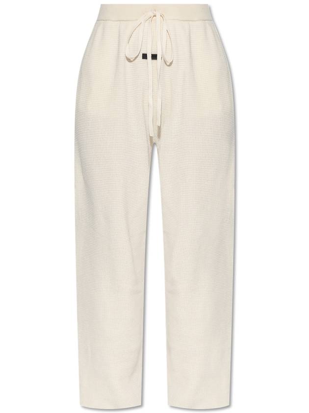 Ribbed Track Pants Cream - FEAR OF GOD ESSENTIALS - BALAAN 1