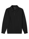 Ghost Piece Stretch Cotton Half Zip-Up Sweatshirt Black - STONE ISLAND - BALAAN 1