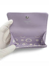 CC Logo Classic Caviar Card Wallet Purple - CHANEL - BALAAN 9