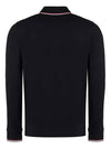 Logo Patch Cotton Long Sleeve Polo Shirt Black - MONCLER - BALAAN 3