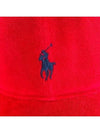 Pony Logo Cotton Terry Ball Cap Red - POLO RALPH LAUREN - BALAAN 3