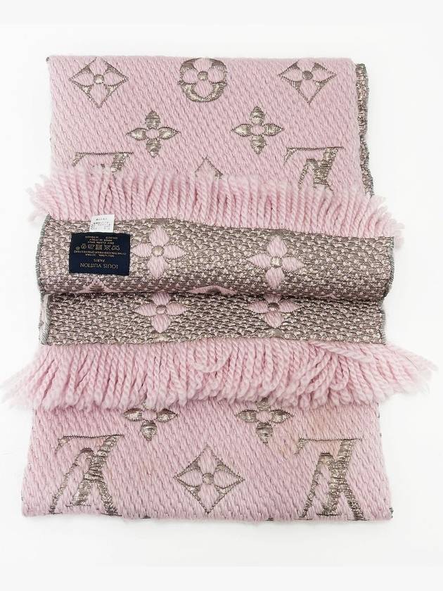 Monogram Light Pink Escharf Logo Mania Muffler 4VLVF22720 - LOUIS VUITTON - BALAAN 2