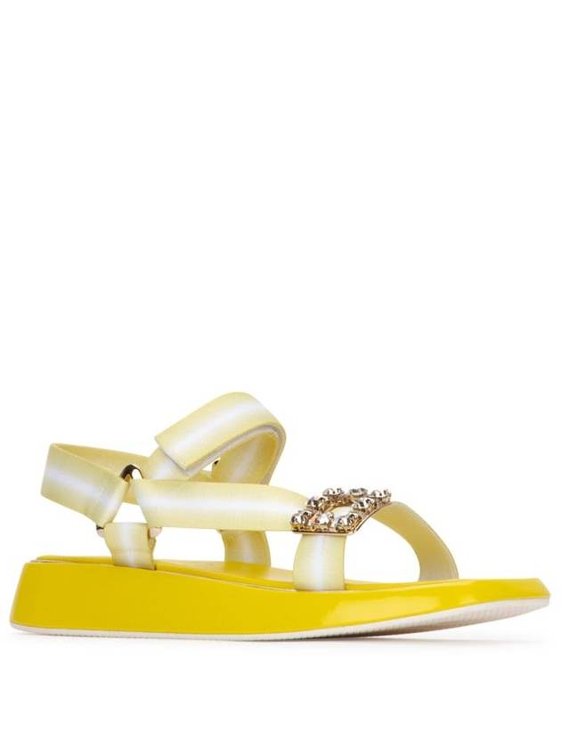 Tracky Strass Buckle Sandals Yellow - ROGER VIVIER - BALAAN 3