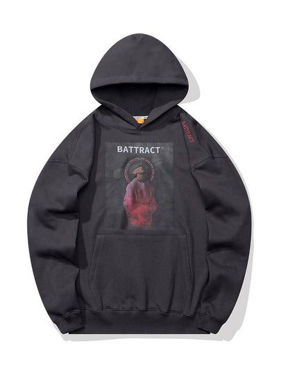 Human Graphic HoodCharcoal - BATTRACT - BALAAN 2