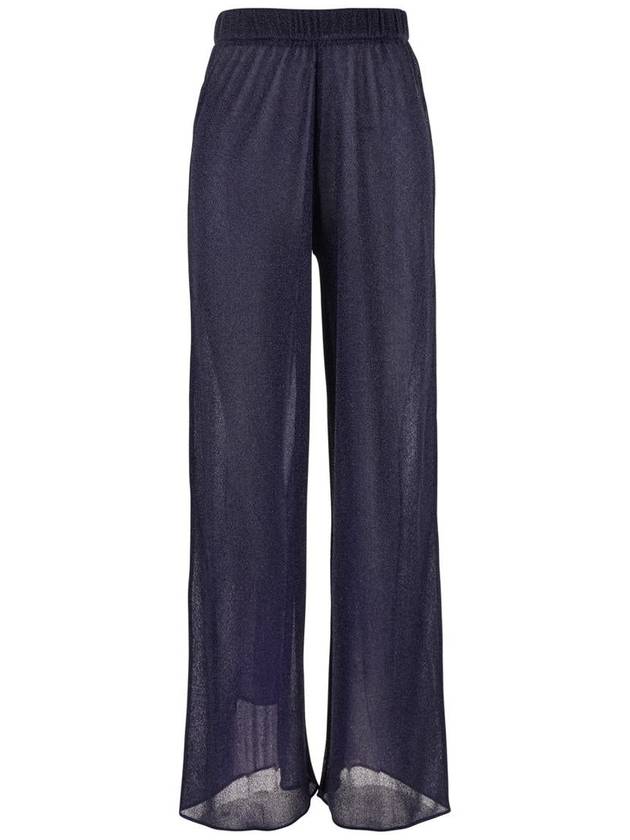 'Lumiere' Blue Pants With Elastic Waist In Tech Fabric Woman - OSEREE - BALAAN 1