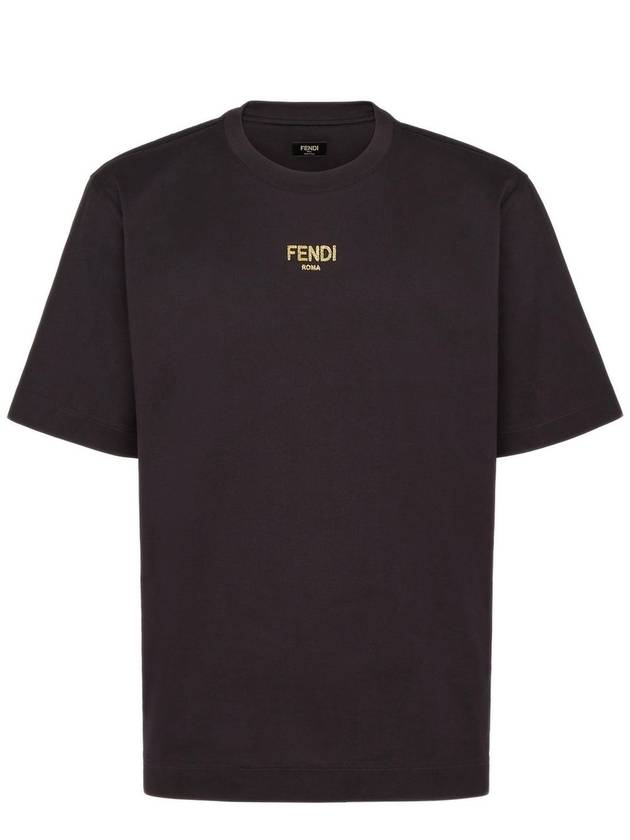 Fendi T-shirts and Polos Black - FENDI - BALAAN 1