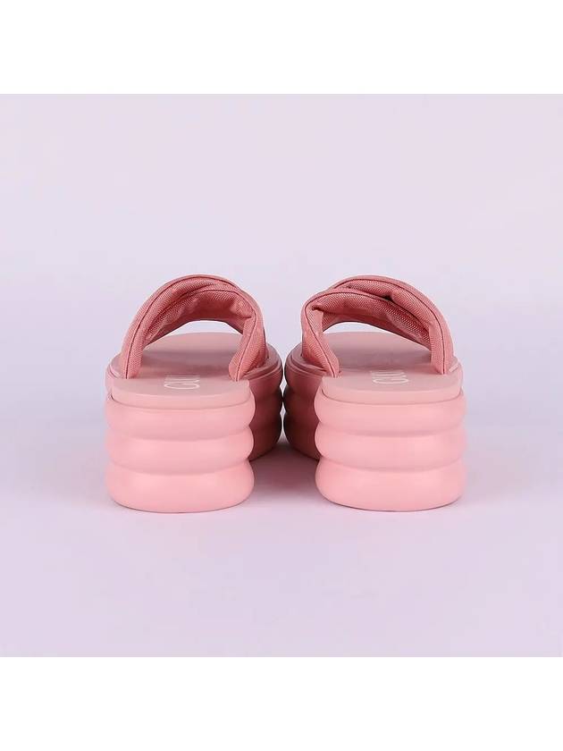 GG Platform Padded Nylon Slide Sandals Light Pink - GUCCI - BALAAN 6