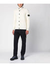 Wappen High Neck Button Up Wool Cardigan Beige - STONE ISLAND - BALAAN 5