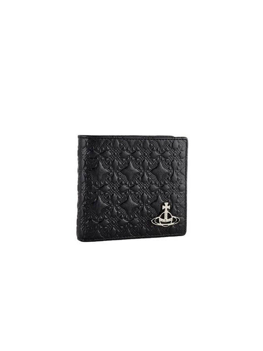 Men's Embossed Of Logo Patch Bicycle Wallet Black - VIVIENNE WESTWOOD - BALAAN.