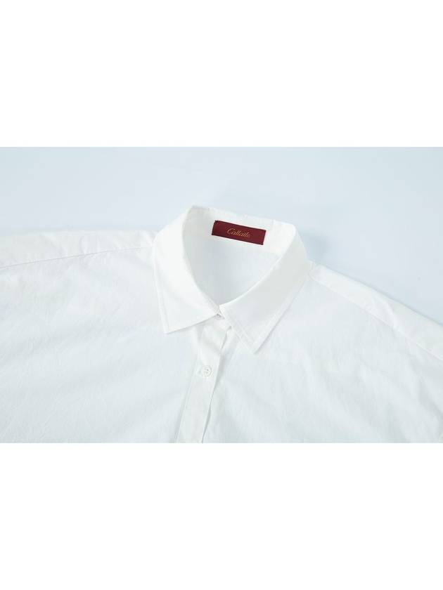 Cotton Overfit Shirt White C3WBL72WT - CALLAITE - BALAAN 7