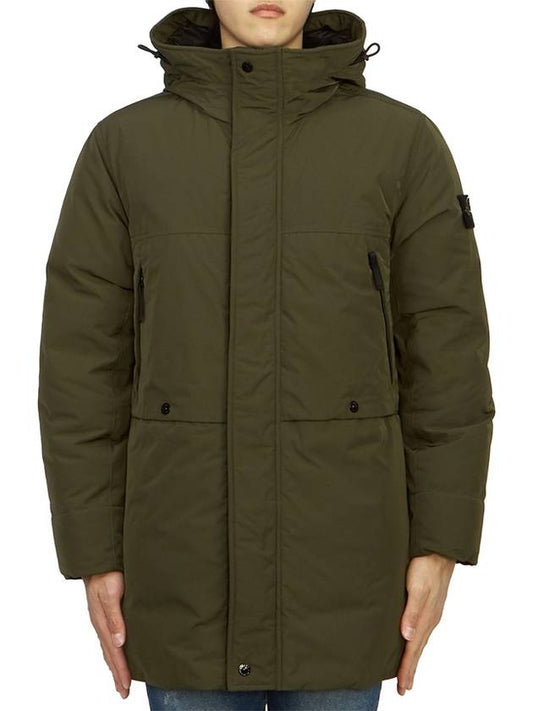 Wappen Patch Twill Down Parka Khaki - STONE ISLAND - BALAAN 2