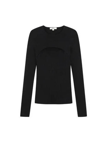 WoMen's Cut-Out Knit Top Black - AGOLDE - BALAAN 1