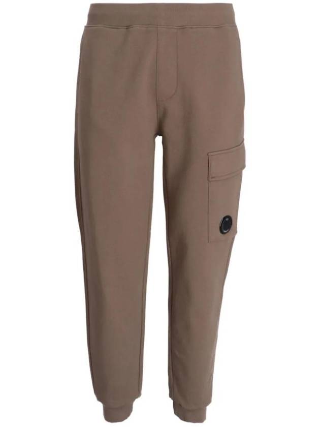 Diagonal Raised Fleece Track Pants Walnut - CP COMPANY - BALAAN 1