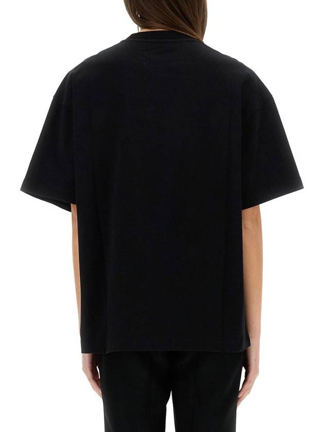 Logo Print Short Sleeve T-Shirt Black - JIL SANDER - BALAAN 4