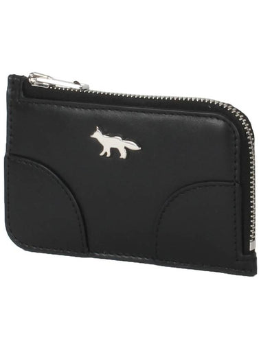 Boogie Long Zipper Card Wallet Black - MAISON KITSUNE - BALAAN 1