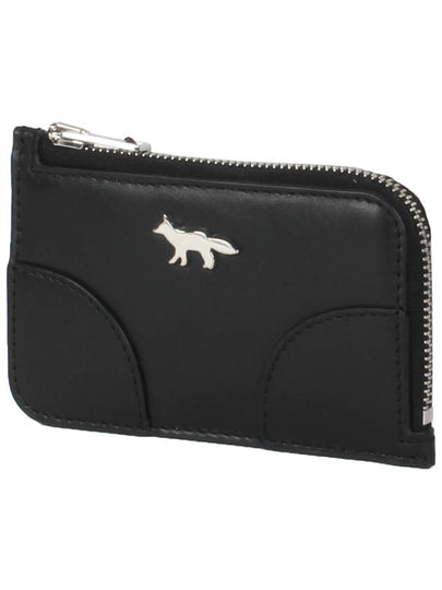 Boogie Long Zipper Card Wallet Black - MAISON KITSUNE - BALAAN 2