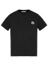 Kids Short Sleeve T Shirt Black 8C00007 83907 999 12A 14A - MONCLER - BALAAN 1