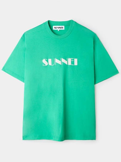 Big Logo Sprayed Short Sleeve T-Shirt Green - SUNNEI - BALAAN 2