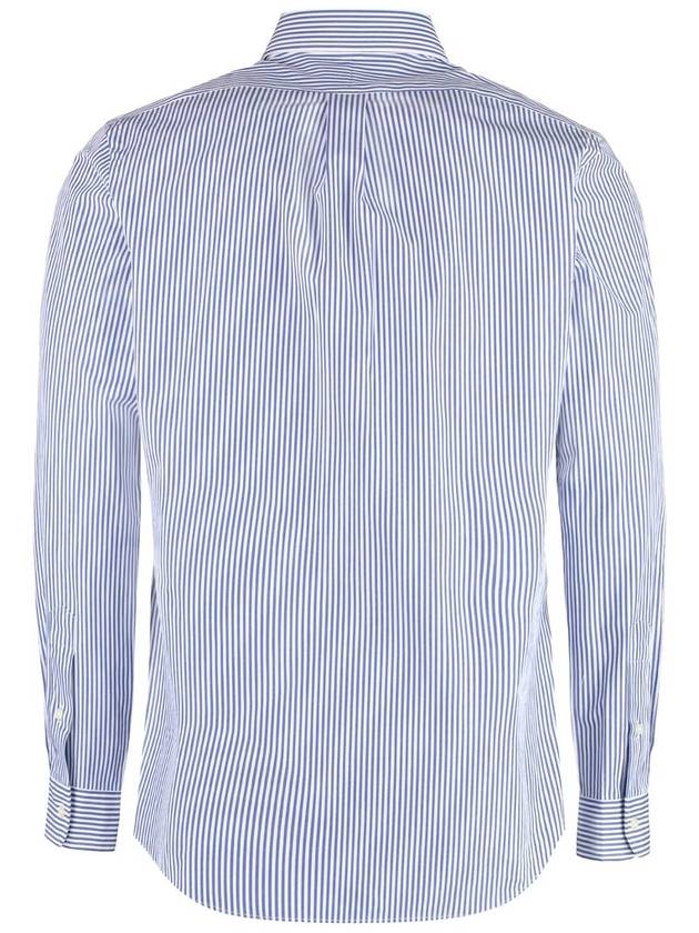 Pony Striped Cotton Long Sleeve Shirt Blue - POLO RALPH LAUREN - BALAAN 3