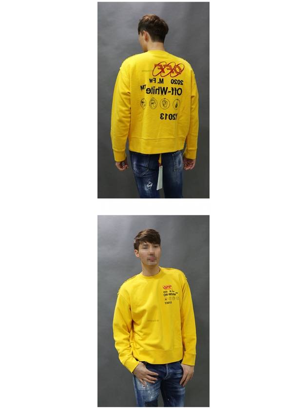 Vintage Back Logo Over Sweatshirt Yellow - OFF WHITE - BALAAN 5