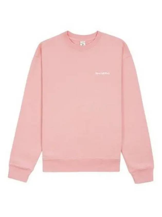 Embroidered Logo Crew Neck Cotton Sweatshirt Light Pink - SPORTY & RICH - BALAAN 2