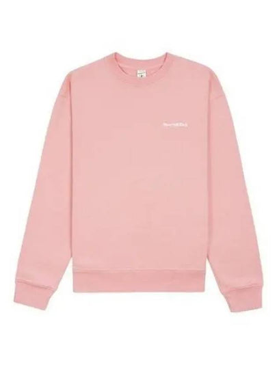 Embroidered Logo Crew Neck Cotton Sweatshirt Light Pink - SPORTY & RICH - BALAAN 2