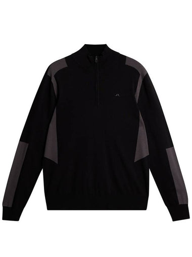 Men's Kendrick Knit Zip-Up Sweater Black - J.LINDEBERG - BALAAN 1